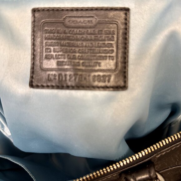 Coach 2012 Black Distressed Leather Poppy Satchel - Picture 6 of 9